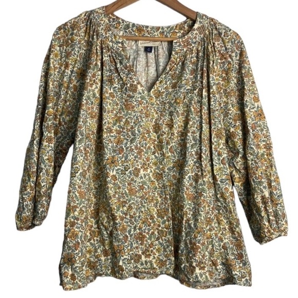 Universal Thread Floral Peasant Sleeve Blouse - Picture 2 of 9